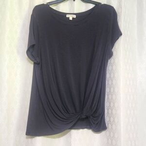 Love on a Hanger Gray Relaxed Tie Front Tee XL
